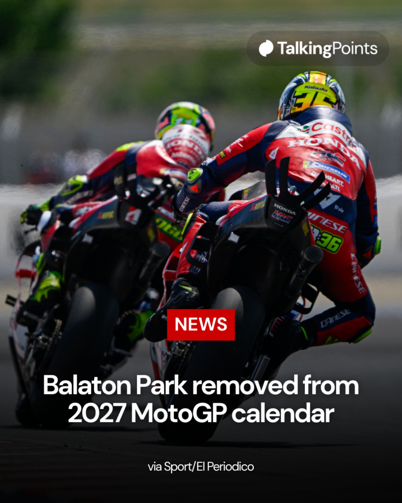 The Honda MotoGP riders are in action at Balaton Park.