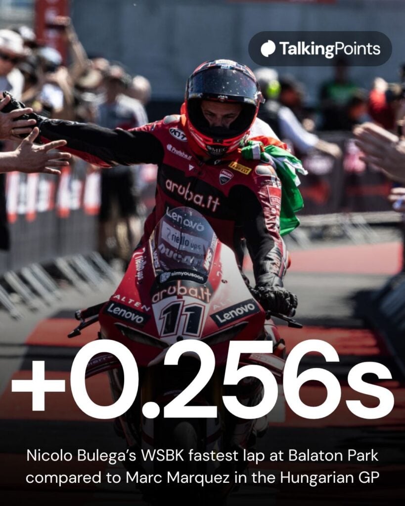 Niccolò Bulega high performance fans following his victory at the World Superbikes Balaton Park.