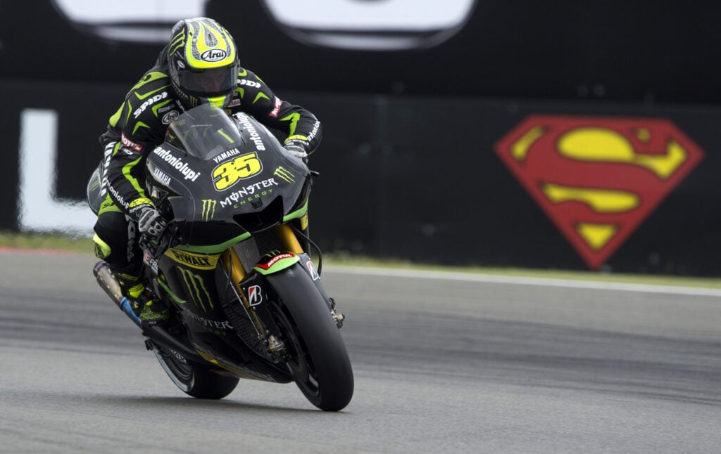Cal Crutchlow on track at the TT Circuit Assen during qualifying as he scores pole for the 2013 MotoGP Dutch Grand Prix