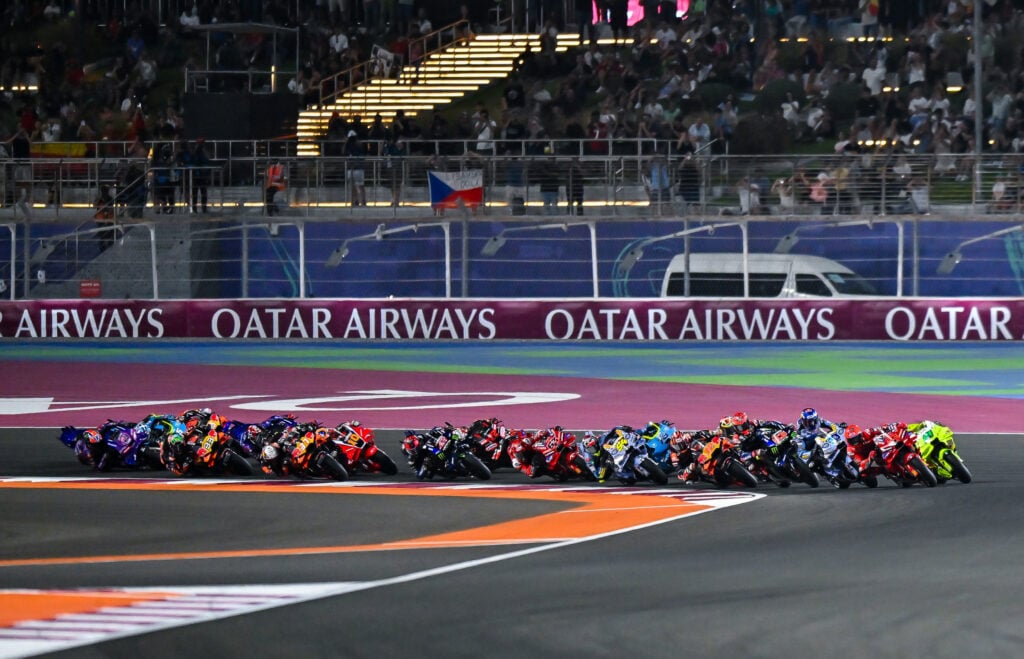 A view of the 2025 MotoGP Qatar Grand Prix.
