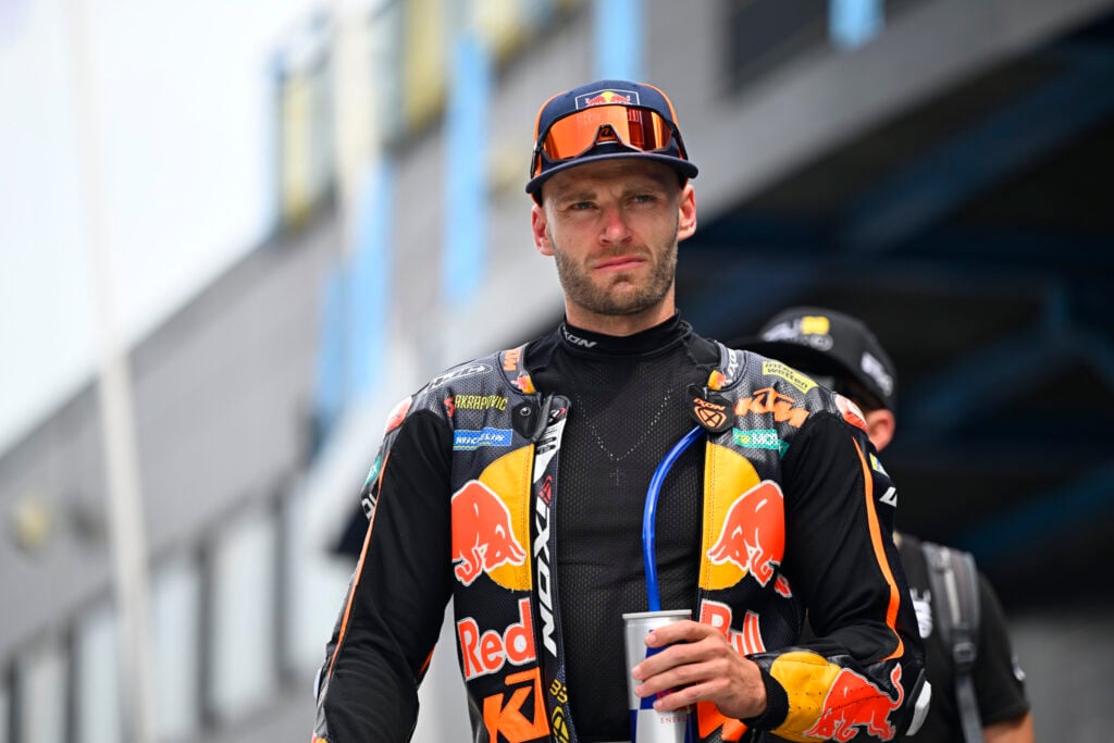 KTM rider Brad Binder walks to the grid before the Assen Sprint Race at the 2026 MotoGP Dutch Grand Prix