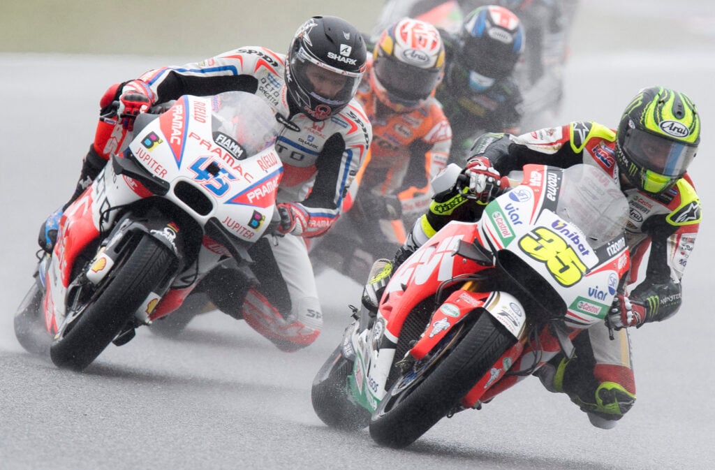 Cal Crutchlow on track at Brno during his 2016 MotoGP Czech Grand Prix win