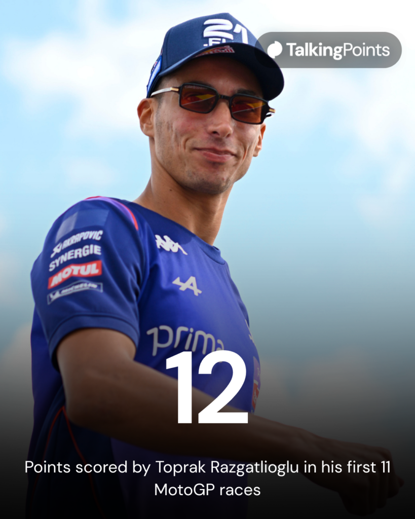 Toprak Razgatlioglu of Pramac walks in the paddock